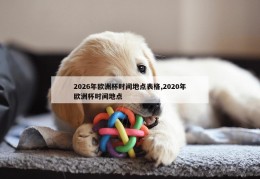 2026年欧洲杯时间地点表格,2020年欧洲杯时间地点