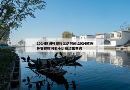 2024欧洲杯赛程出炉时间,2024欧洲杯赛程时间表小组赛结果查询