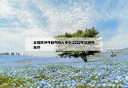 本届欧洲杯裁判收入多少,2020年欧洲杯裁判