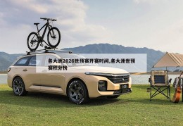 各大洲2026世预赛开赛时间,各大洲世预赛积分榜