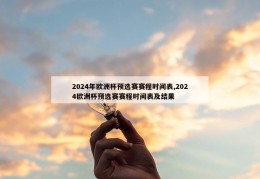 2024年欧洲杯预选赛赛程时间表,2024欧洲杯预选赛赛程时间表及结果