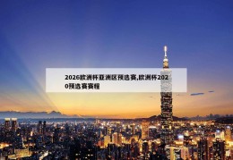 2026欧洲杯亚洲区预选赛,欧洲杯2020预选赛赛程