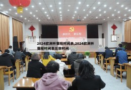 2024欧洲杯赛程时间表,2024欧洲杯赛程时间表北京时间